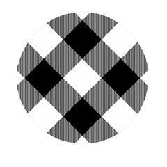 Black And White Diagonal Plaids Mini Round Pill Box (pack Of 3) by ConteMonfrey