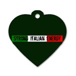 Strong Italian energy Dog Tag Heart (Two Sides) Front