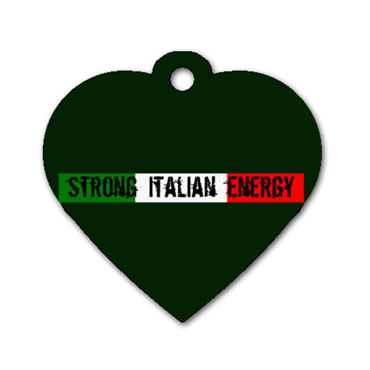 Strong Italian energy Dog Tag Heart (Two Sides)