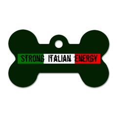 Strong Italian Energy Dog Tag Bone (one Side) by ConteMonfrey