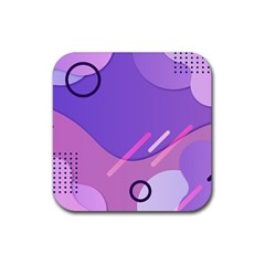 Colorful-abstract-wallpaper-theme Rubber Coaster (square) by Wegoenart