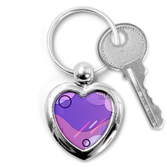 Colorful-abstract-wallpaper-theme Key Chain (heart) by Wegoenart