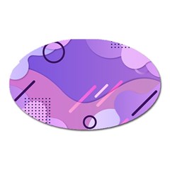 Colorful-abstract-wallpaper-theme Oval Magnet by Wegoenart