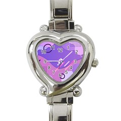 Colorful-abstract-wallpaper-theme Heart Italian Charm Watch by Wegoenart