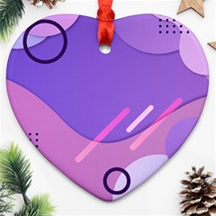 Colorful-abstract-wallpaper-theme Heart Ornament (two Sides) by Wegoenart