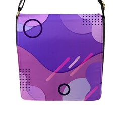 Colorful-abstract-wallpaper-theme Flap Closure Messenger Bag (l) by Wegoenart