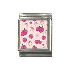 Seamless-strawberry-fruit-pattern-background Italian Charm (13mm)