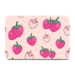 Seamless-strawberry-fruit-pattern-background Plate Mats by Wegoenart