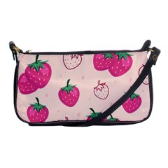 Seamless-strawberry-fruit-pattern-background Shoulder Clutch Bag by Wegoenart