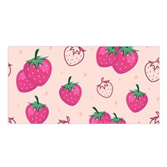 Seamless-strawberry-fruit-pattern-background Satin Shawl 45  X 80  by Wegoenart