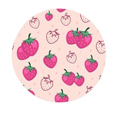 Seamless-strawberry-fruit-pattern-background Mini Round Pill Box (pack Of 5) by Wegoenart