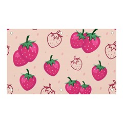 Seamless-strawberry-fruit-pattern-background Banner And Sign 5  X 3 