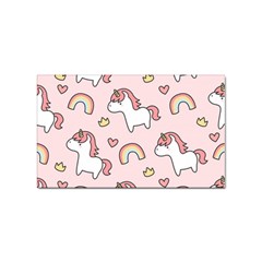 Cute-unicorn-rainbow-seamless-pattern-background Sticker Rectangular (100 Pack) by Wegoenart