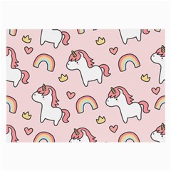 Cute-unicorn-rainbow-seamless-pattern-background Large Glasses Cloth by Wegoenart