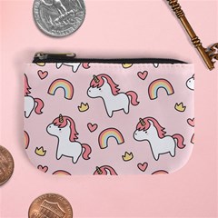 Cute-unicorn-rainbow-seamless-pattern-background Mini Coin Purse by Wegoenart