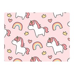 Cute-unicorn-rainbow-seamless-pattern-background Double Sided Flano Blanket (mini)  by Wegoenart