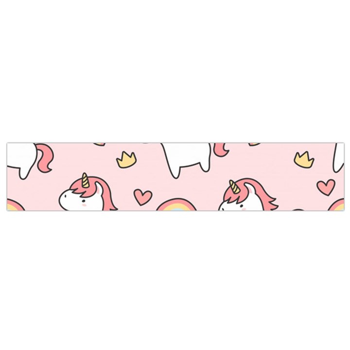 Cute-unicorn-rainbow-seamless-pattern-background Small Flano Scarf