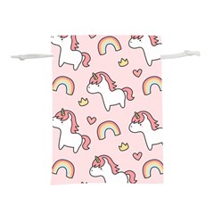 Cute-unicorn-rainbow-seamless-pattern-background Lightweight Drawstring Pouch (m) by Wegoenart