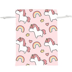 Cute-unicorn-rainbow-seamless-pattern-background  Lightweight Drawstring Pouch (xl) by Wegoenart