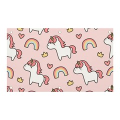 Cute-unicorn-rainbow-seamless-pattern-background Banner And Sign 5  X 3 