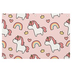 Cute-unicorn-rainbow-seamless-pattern-background Banner And Sign 6  X 4 