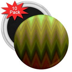 Zig Zag Chevron Classic Pattern 3  Magnets (10 Pack)  by Celenk