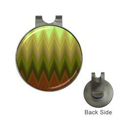 Zig Zag Chevron Classic Pattern Hat Clips With Golf Markers by Celenk