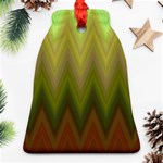 Zig Zag Chevron Classic Pattern Bell Ornament (Two Sides) Front