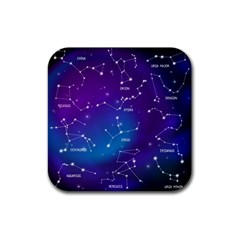 Realistic Night Sky With Constellation Rubber Coaster (square) by Wegoenart