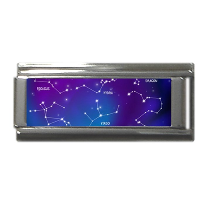 Realistic Night Sky With Constellation Superlink Italian Charm (9mm)