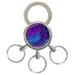 Realistic Night Sky With Constellation 3-Ring Key Chain Front