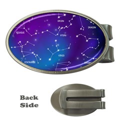 Realistic Night Sky With Constellation Money Clips (oval)  by Wegoenart