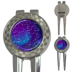 Realistic Night Sky With Constellation 3-in-1 Golf Divots