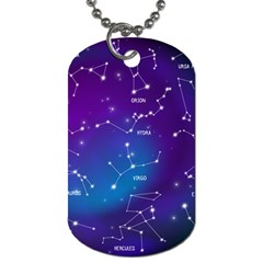 Realistic Night Sky With Constellation Dog Tag (Two Sides)