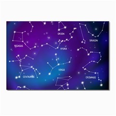 Realistic Night Sky With Constellation Postcards 5  X 7  (pkg Of 10) by Wegoenart