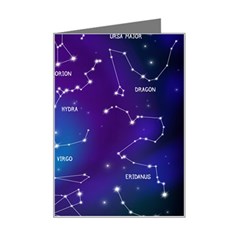 Realistic Night Sky With Constellation Mini Greeting Card