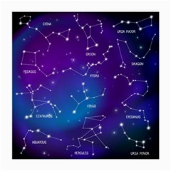 Realistic Night Sky With Constellation Medium Glasses Cloth by Wegoenart