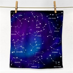 Realistic Night Sky With Constellation Face Towel