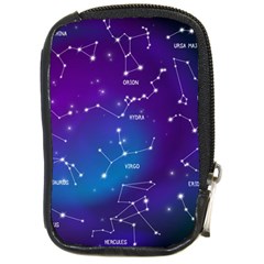 Realistic Night Sky With Constellation Compact Camera Leather Case