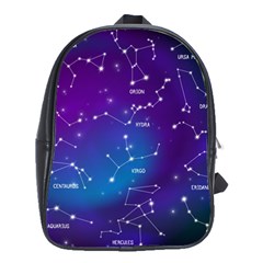 Realistic Night Sky With Constellation School Bag (Large)