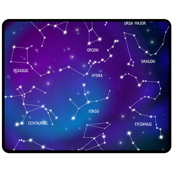 Realistic Night Sky With Constellation Fleece Blanket (Medium) 