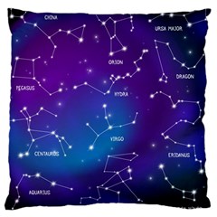 Realistic Night Sky With Constellation Large Cushion Case (One Side)