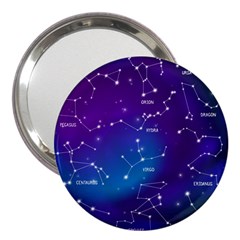 Realistic Night Sky With Constellation 3  Handbag Mirrors