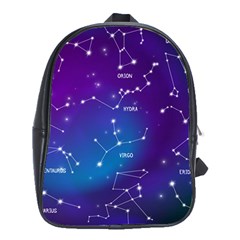 Realistic Night Sky With Constellation School Bag (XL)