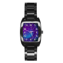 Realistic Night Sky With Constellation Stainless Steel Barrel Watch