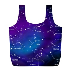 Realistic Night Sky With Constellation Full Print Recycle Bag (l) by Wegoenart