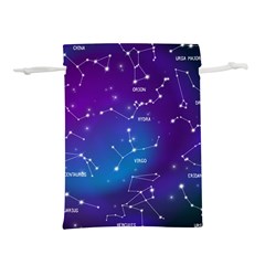 Realistic Night Sky With Constellation Lightweight Drawstring Pouch (l) by Wegoenart