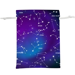 Realistic Night Sky With Constellation  Lightweight Drawstring Pouch (xl) by Wegoenart