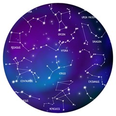 Realistic Night Sky With Constellation Round Trivet