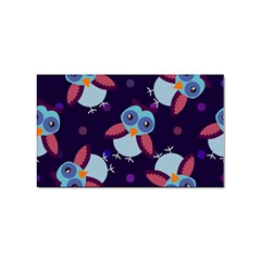 Owl Pattern Background Sticker Rectangular (100 Pack) by Wegoenart